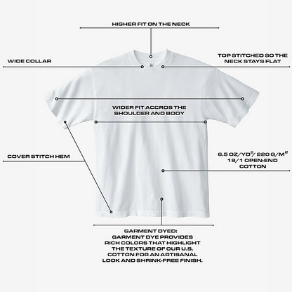 LA Apparel 1801GD | Garment Dye Crew Neck T-Shirt