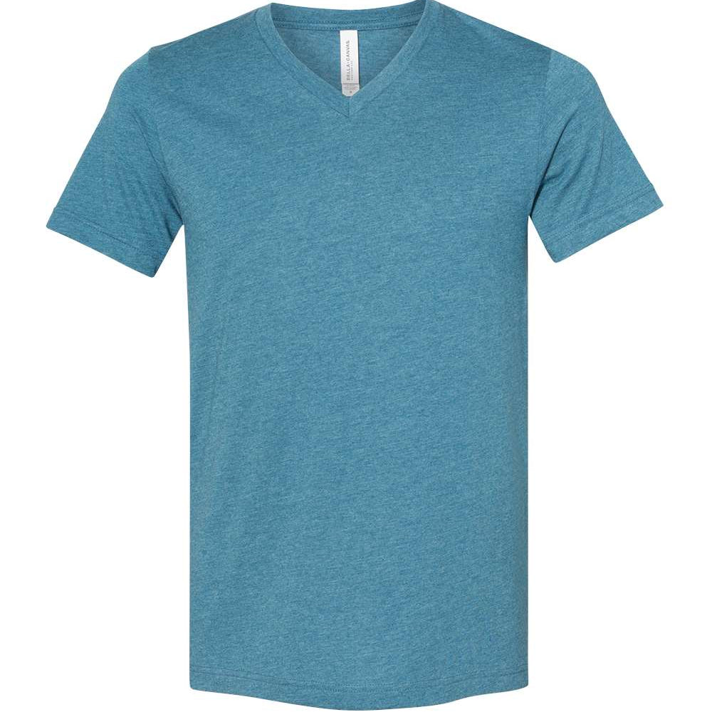 Bella + Canvas 3005 CVC | Heather Jersey V-Neck Tee