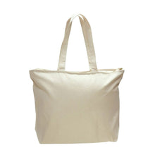 Load image into Gallery viewer, Heavy Canvas Zippered Tote Bag with Inside Pocket
